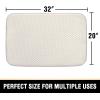 imageHVERSAILTEX Memory Foam Bath Mat 17x24 Extra Soft and Absorbent Bathroom Mats Non Slip Washable Carpet for Floor Shower and Tub BlackIvory