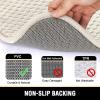 imageHVERSAILTEX Memory Foam Bath Mat 17x24 Extra Soft and Absorbent Bathroom Mats Non Slip Washable Carpet for Floor Shower and Tub BlackIvory