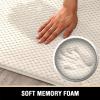 imageHVERSAILTEX Memory Foam Bath Mat 17x24 Extra Soft and Absorbent Bathroom Mats Non Slip Washable Carpet for Floor Shower and Tub BlackIvory