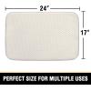 imageHVERSAILTEX Memory Foam Bath Mat 17x24 Extra Soft and Absorbent Bathroom Mats Non Slip Washable Carpet for Floor Shower and Tub BlackIvory