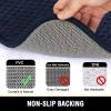 imageHVERSAILTEX Memory Foam Bath Mat 17x24 Extra Soft and Absorbent Bathroom Mats Non Slip Washable Carpet for Floor Shower and Tub BlackNavy Blue