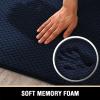 imageHVERSAILTEX Memory Foam Bath Mat 17x24 Extra Soft and Absorbent Bathroom Mats Non Slip Washable Carpet for Floor Shower and Tub BlackNavy Blue