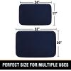 imageHVERSAILTEX Memory Foam Bath Mat 17x24 Extra Soft and Absorbent Bathroom Mats Non Slip Washable Carpet for Floor Shower and Tub BlackNavy Blue