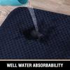 imageHVERSAILTEX Memory Foam Bath Mat 17x24 Extra Soft and Absorbent Bathroom Mats Non Slip Washable Carpet for Floor Shower and Tub BlackNavy Blue