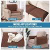 imageHVERSAILTEX Plush Chenille Dog Bed Cover Thick Soft Sofa Cover for 3 Cushion Couch Anti Slip Couch Cover Furniture Protector for Dog Pet Cat 35quot x 82quot DoveCaramel