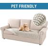 imageHVERSAILTEX Plush Chenille Dog Bed Cover Thick Soft Sofa Cover for 3 Cushion Couch Anti Slip Couch Cover Furniture Protector for Dog Pet Cat 35quot x 82quot DoveOatmeal