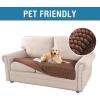 imageHVERSAILTEX Plush Chenille Dog Bed Cover Thick Soft Sofa Cover for 3 Cushion Couch Anti Slip Couch Cover Furniture Protector for Dog Pet Cat 35quot x 82quot DoveCaramel