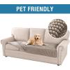 imageHVERSAILTEX Plush Chenille Dog Bed Cover Thick Soft Sofa Cover for 3 Cushion Couch Anti Slip Couch Cover Furniture Protector for Dog Pet Cat 35quot x 82quot DoveTaupe