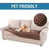 imageHVERSAILTEX Plush Chenille Dog Bed Cover Thick Soft Sofa Cover for 3 Cushion Couch Anti Slip Couch Cover Furniture Protector for Dog Pet Cat 35quot x 82quot DoveCaramel