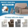 imageHVERSAILTEX Plush Chenille Dog Bed Cover Thick Soft Sofa Cover for 3 Cushion Couch Anti Slip Couch Cover Furniture Protector for Dog Pet Cat 35quot x 82quot DoveGrey