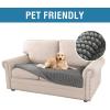 imageHVERSAILTEX Plush Chenille Dog Bed Cover Thick Soft Sofa Cover for 3 Cushion Couch Anti Slip Couch Cover Furniture Protector for Dog Pet Cat 35quot x 82quot DoveGrey