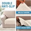 imageHVERSAILTEX Plush Chenille Dog Bed Cover Thick Soft Sofa Cover for 3 Cushion Couch Anti Slip Couch Cover Furniture Protector for Dog Pet Cat 35quot x 82quot DoveIvory