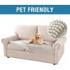imageHVERSAILTEX Plush Chenille Dog Bed Cover Thick Soft Sofa Cover for 3 Cushion Couch Anti Slip Couch Cover Furniture Protector for Dog Pet Cat 35quot x 82quot DoveOatmeal