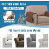 imageHVERSAILTEX Plush Chenille Dog Bed Cover Thick Soft Sofa Cover for 3 Cushion Couch Anti Slip Couch Cover Furniture Protector for Dog Pet Cat 35quot x 82quot DoveCaramel