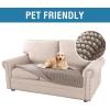 imageHVERSAILTEX Plush Chenille Dog Bed Cover Thick Soft Sofa Cover for 3 Cushion Couch Anti Slip Couch Cover Furniture Protector for Dog Pet Cat 35quot x 82quot DoveCuban Sand