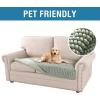 imageHVERSAILTEX Plush Chenille Dog Bed Cover Thick Soft Sofa Cover for 3 Cushion Couch Anti Slip Couch Cover Furniture Protector for Dog Pet Cat 35quot x 82quot DoveSea Foam