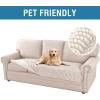 imageHVERSAILTEX Plush Chenille Dog Bed Cover Thick Soft Sofa Cover for 3 Cushion Couch Anti Slip Couch Cover Furniture Protector for Dog Pet Cat 35quot x 82quot DoveIvory