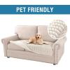 imageHVERSAILTEX Plush Chenille Dog Bed Cover Thick Soft Sofa Cover for 3 Cushion Couch Anti Slip Couch Cover Furniture Protector for Dog Pet Cat 35quot x 82quot DoveIvory