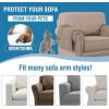 imageHVERSAILTEX Plush Chenille Dog Bed Cover Thick Soft Sofa Cover for 3 Cushion Couch Anti Slip Couch Cover Furniture Protector for Dog Pet Cat 35quot x 82quot DoveTaupe