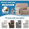 imageHVERSAILTEX Plush Chenille Dog Bed Cover Thick Soft Sofa Cover for 3 Cushion Couch Anti Slip Couch Cover Furniture Protector for Dog Pet Cat 35quot x 82quot DoveOatmeal
