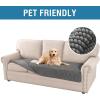 imageHVERSAILTEX Plush Chenille Dog Bed Cover Thick Soft Sofa Cover for 3 Cushion Couch Anti Slip Couch Cover Furniture Protector for Dog Pet Cat 35quot x 82quot DoveGrey