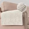 imageHVERSAILTEX Plush Chenille Dog Bed Cover Thick Soft Sofa Cover for 3 Cushion Couch Anti Slip Couch Cover Furniture Protector for Dog Pet Cat 35quot x 82quot DoveIvory