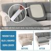 imageHVERSAILTEX Sectional Couch Covers 1 Piece Chaise Slipcover L Shape Separate Cushion Couch Cover for Both LeftRight Sectional Couch Seat Only 1 Chaises IvoryDove