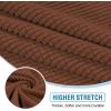 imageHVERSAILTEX Sectional Couch Covers 1 Piece Chaise Slipcover L Shape Separate Cushion Couch Cover for Both LeftRight Sectional Couch Seat Only 1 Chaises IvoryCaramel
