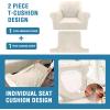 imageHVERSAILTEX Sofa Cover 4 Piece T Cushion Sofa Slipcovers Couch Cover Furniture Protector Stretch T Cushion Sofa Covers for 3 Cushion Couch with 3 Individual T Cushion Covers IvoryIvory