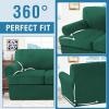 imageHVERSAILTEX Sofa Cover 4 Piece T Cushion Sofa Slipcovers Couch Cover Furniture Protector Stretch T Cushion Sofa Covers for 3 Cushion Couch with 3 Individual T Cushion Covers IvoryGreen