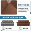 imageHVERSAILTEX Sofa Cover 4 Piece T Cushion Sofa Slipcovers Couch Cover Furniture Protector Stretch T Cushion Sofa Covers for 3 Cushion Couch with 3 Individual T Cushion Covers IvoryCaramel
