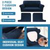 imageHVERSAILTEX Sofa Cover 4 Piece T Cushion Sofa Slipcovers Couch Cover Furniture Protector Stretch T Cushion Sofa Covers for 3 Cushion Couch with 3 Individual T Cushion Covers IvoryNavy