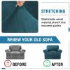 imageHVERSAILTEX Sofa Cover 4 Piece T Cushion Sofa Slipcovers Couch Cover Furniture Protector Stretch T Cushion Sofa Covers for 3 Cushion Couch with 3 Individual T Cushion Covers IvoryDeep Teal