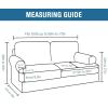 imageHVERSAILTEX Sofa Cover 4 Piece T Cushion Sofa Slipcovers Couch Cover Furniture Protector Stretch T Cushion Sofa Covers for 3 Cushion Couch with 3 Individual T Cushion Covers IvoryGreen