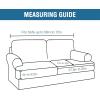 imageHVERSAILTEX Sofa Cover 4 Piece T Cushion Sofa Slipcovers Couch Cover Furniture Protector Stretch T Cushion Sofa Covers for 3 Cushion Couch with 3 Individual T Cushion Covers IvoryBlack