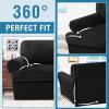 imageHVERSAILTEX Sofa Cover 4 Piece T Cushion Sofa Slipcovers Couch Cover Furniture Protector Stretch T Cushion Sofa Covers for 3 Cushion Couch with 3 Individual T Cushion Covers IvoryBlack