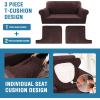 imageHVERSAILTEX Sofa Cover 4 Piece T Cushion Sofa Slipcovers Couch Cover Furniture Protector Stretch T Cushion Sofa Covers for 3 Cushion Couch with 3 Individual T Cushion Covers IvoryBrown