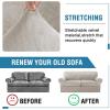 imageHVERSAILTEX Sofa Cover 4 Piece T Cushion Sofa Slipcovers Couch Cover Furniture Protector Stretch T Cushion Sofa Covers for 3 Cushion Couch with 3 Individual T Cushion Covers IvoryOatmeal