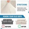 imageHVERSAILTEX Sofa Cover 4 Piece T Cushion Sofa Slipcovers Couch Cover Furniture Protector Stretch T Cushion Sofa Covers for 3 Cushion Couch with 3 Individual T Cushion Covers IvoryIvory