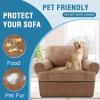 imageHVERSAILTEX Sofa Cover 4 Piece T Cushion Sofa Slipcovers Couch Cover Furniture Protector Stretch T Cushion Sofa Covers for 3 Cushion Couch with 3 Individual T Cushion Covers IvoryCamel