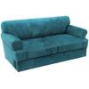 imageHVERSAILTEX Sofa Cover 4 Piece T Cushion Sofa Slipcovers Couch Cover Furniture Protector Stretch T Cushion Sofa Covers for 3 Cushion Couch with 3 Individual T Cushion Covers IvoryDeep Teal