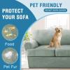 imageHVERSAILTEX Sofa Cover 4 Piece T Cushion Sofa Slipcovers Couch Cover Furniture Protector Stretch T Cushion Sofa Covers for 3 Cushion Couch with 3 Individual T Cushion Covers IvorySea Grass