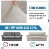 imageHVERSAILTEX Sofa Cover 4 Piece T Cushion Sofa Slipcovers Couch Cover Furniture Protector Stretch T Cushion Sofa Covers for 3 Cushion Couch with 3 Individual T Cushion Covers IvoryOatmeal