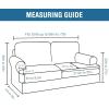 imageHVERSAILTEX Sofa Cover 4 Piece T Cushion Sofa Slipcovers Couch Cover Furniture Protector Stretch T Cushion Sofa Covers for 3 Cushion Couch with 3 Individual T Cushion Covers IvoryTaupe