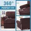 imageHVERSAILTEX Sofa Cover 4 Piece T Cushion Sofa Slipcovers Couch Cover Furniture Protector Stretch T Cushion Sofa Covers for 3 Cushion Couch with 3 Individual T Cushion Covers IvoryBrown