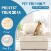 imageHVERSAILTEX Sofa Cover 4 Piece T Cushion Sofa Slipcovers Couch Cover Furniture Protector Stretch T Cushion Sofa Covers for 3 Cushion Couch with 3 Individual T Cushion Covers IvoryIvory