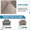 imageHVERSAILTEX Sofa Cover 4 Piece T Cushion Sofa Slipcovers Couch Cover Furniture Protector Stretch T Cushion Sofa Covers for 3 Cushion Couch with 3 Individual T Cushion Covers IvoryTaupe