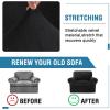 imageHVERSAILTEX Sofa Cover 4 Piece T Cushion Sofa Slipcovers Couch Cover Furniture Protector Stretch T Cushion Sofa Covers for 3 Cushion Couch with 3 Individual T Cushion Covers IvoryBlack
