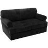 imageHVERSAILTEX Sofa Cover 4 Piece T Cushion Sofa Slipcovers Couch Cover Furniture Protector Stretch T Cushion Sofa Covers for 3 Cushion Couch with 3 Individual T Cushion Covers IvoryBlack