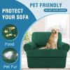 imageHVERSAILTEX Sofa Cover 4 Piece T Cushion Sofa Slipcovers Couch Cover Furniture Protector Stretch T Cushion Sofa Covers for 3 Cushion Couch with 3 Individual T Cushion Covers IvoryGreen